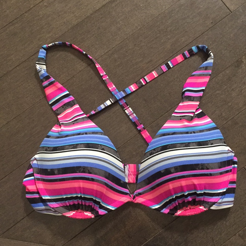 Oakley Striped Padded Swimsuit Top